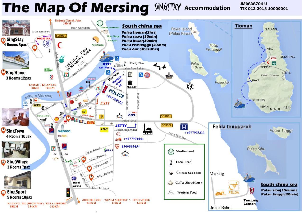 Singstay Guesthouse Mersing Bagian luar foto
